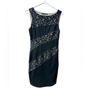 Black dress with lace design